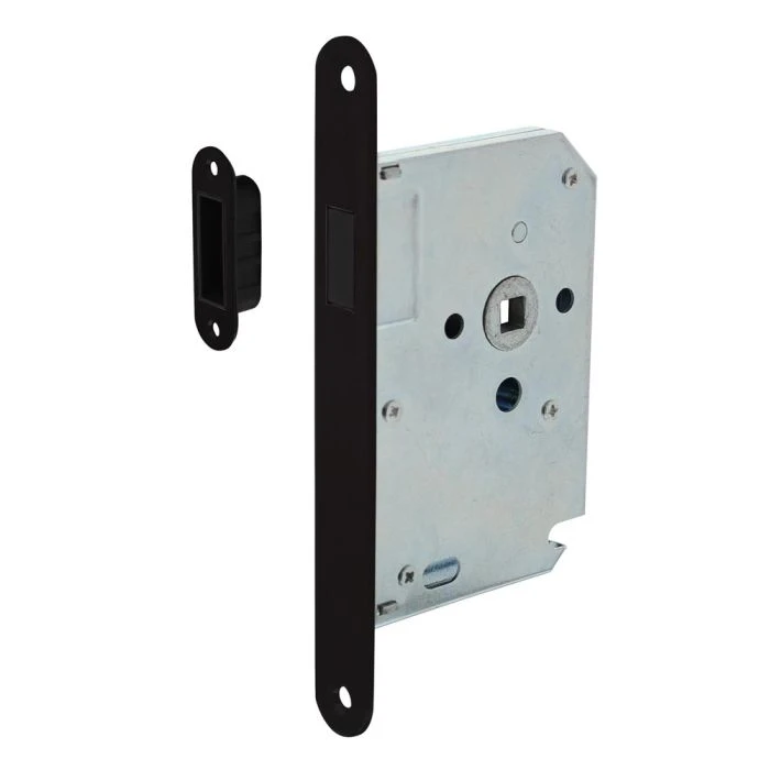 INTERSTEEL Woningbouw Magneet Slot, Voorplaat Afgerond Zwart, 20x175, Doorn 50mm Incl. Sluitplaat/kom 3 INTERSTEEL Woningbouw Magneet Slot, Voorplaat Afgerond Zwart, 20x175, Doorn 50mm Incl. Sluitplaat/kom