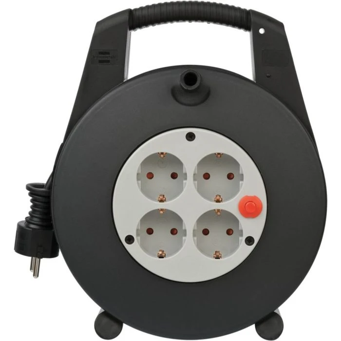 Brennenstuhl Vario Line Kabelhaspel 4-voudig Zwart/lichtgrijs 15m H05VV-F 3G1,5 4 Brennenstuhl Vario Line Kabelhaspel 4-voudig Zwart/lichtgrijs 15m H05VV-F 3G1,5 - Afbeelding 2