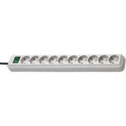 Brennenstuhl Eco-Line Stekkerdoos Met Schakelaar 10-voudig Lichtgrijs 3m H05VV-F 3G1,5