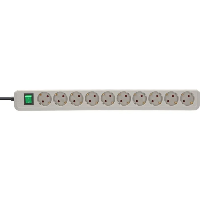 Brennenstuhl Eco-Line Stekkerdoos Met Schakelaar 10-voudig Lichtgrijs 3m H05VV-F 3G1,5 5 Brennenstuhl Eco-Line Stekkerdoos Met Schakelaar 10-voudig Lichtgrijs 3m H05VV-F 3G1,5 - Afbeelding 3