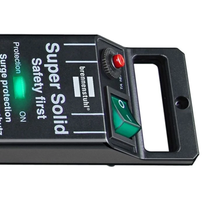 Brennenstuhl Super-Solid Overspanningsbeveiliging 13.500A 8-voudig Zwart 2,5m H05VV-F 3G1,5 4 Brennenstuhl Super-Solid Overspanningsbeveiliging 13.500A 8-voudig Zwart 2,5m H05VV-F 3G1,5 - Afbeelding 2