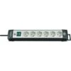 Brennenstuhl Premium-Line Stekkerdoos 6-voudig Zwart/lichtgrijs 5m H05VV-F 3G1,5
