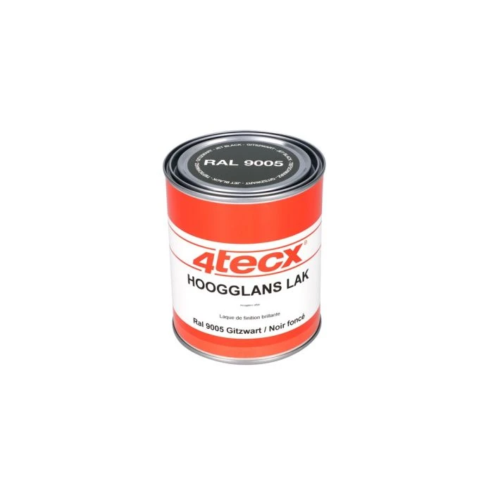 4tecx Hoogglans Lak RAL 9005 Gitzwart 0,75ltr 5 4tecx Hoogglans Lak RAL 9005 Gitzwart 0,75ltr - Afbeelding 3