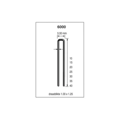 Makita Dutack Nieten 6000 15 Mm. RVS