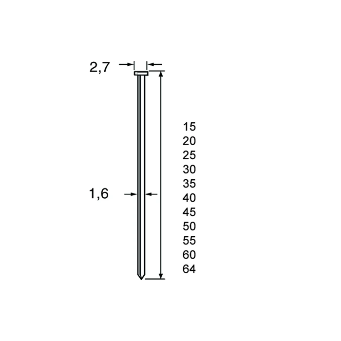 Makita Dutack Brad SKN16 64 Mm. RVS