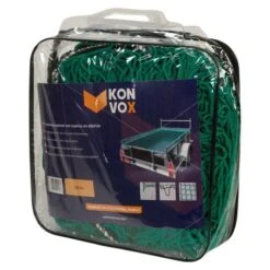 Konvox Aanhangwnet Met Hoeklus En Elastiek 2x3,5m Groen -Miakita Winkel 8717568990163 c1r1