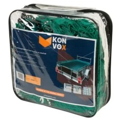 Konvox Aanhangwnet Met Hoeklus En Elastiek 2x4m Groen