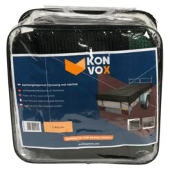 Konvox Aanhangwnet Fijnmazig Met Elastiek 1,4x2,5m Zwart