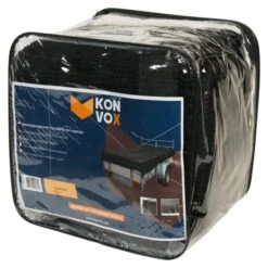 Konvox Aanhangwnet Fijnmazig Met Elastiek 2,5x4,5m Zwart