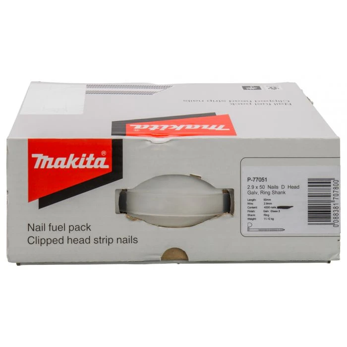 Makita P-77051 Nagel Hout 2,9x51mm Ring 4 Makita P-77051 Nagel Hout 2,9x51mm Ring - Afbeelding 2